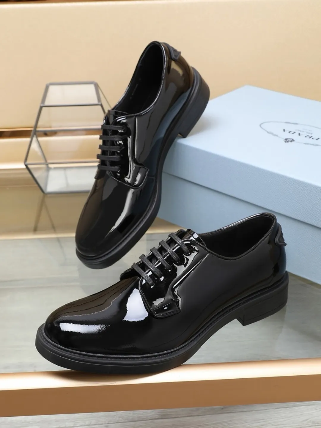 P640💰🔥《PRADA》👏Latest • High-end top brand luxury ~ purchasing agency, top quality. New fashionable business men's shoes🔜The uppers are made of original open-edge beaded cowhide➕cowhide·lining, with fine workmanship. The original stylish and soft combination wear-resistant and non-slip outsole is light and comfortable on the feet. The real thing looks better in real life. Size: 38/45